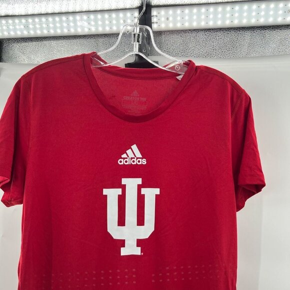 Adidas Women's Indiana University Short Sleeve Creator Tee Red/White Size Large - Picture 2 of 8